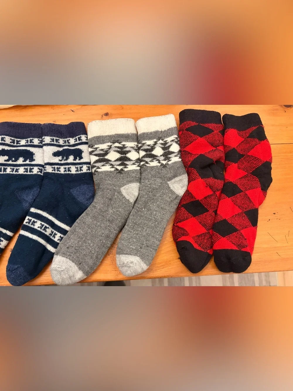 Cozy Cabin Socks - Ships as is!